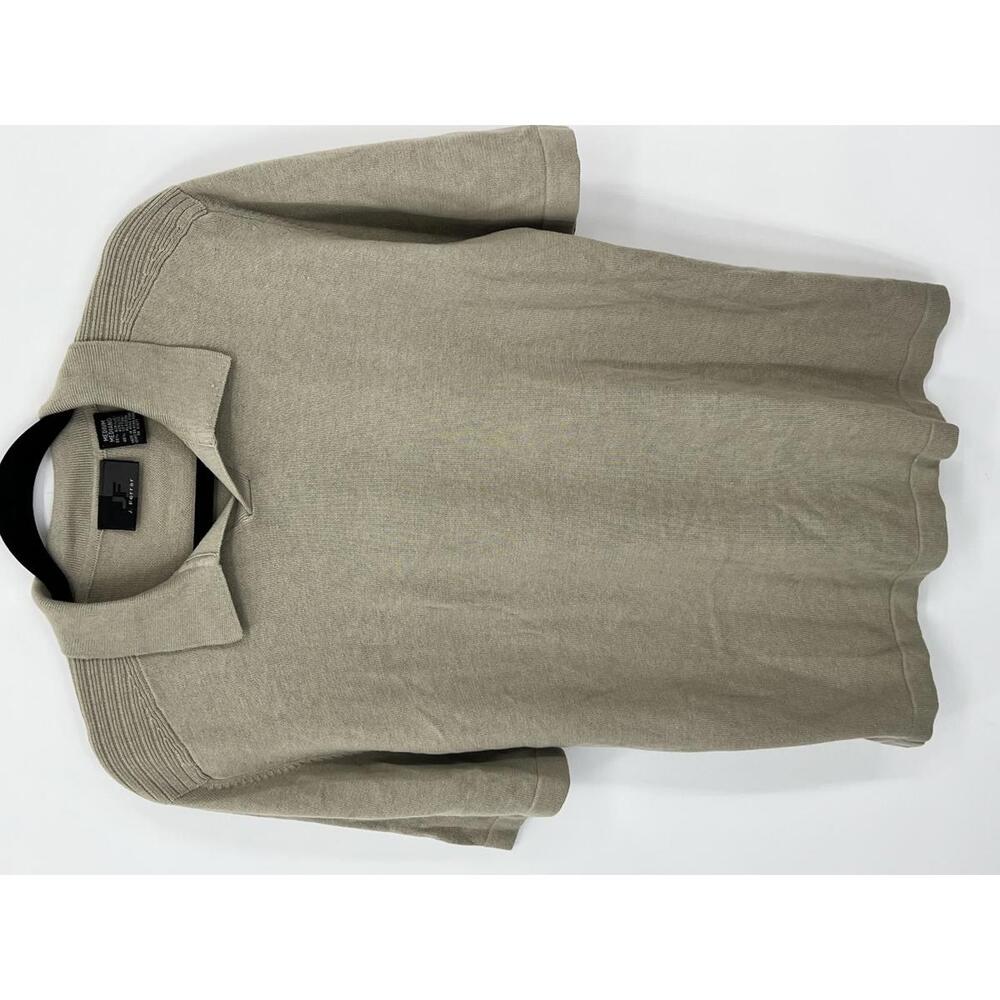 Neutral Knit Polo Shirt Medium Acrylic Cotton Blend J. Ferrar - Picture 1 of 6